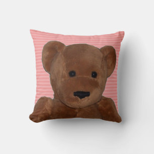 Almofada Urso de ursinho do luxuoso com fundo listrado
