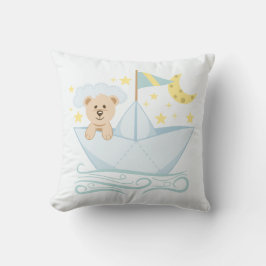 Almofada Urso Doce no Nursorio de Barcos de Papel