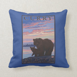 Almofada Urso e Cub - caril, Alaska