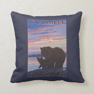 Almofada Urso e Cub - Wrangell, Alaska