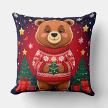 Urso Fofo de Suéter de Natal