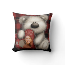 Urso Fofo Eu Te Amo Foto Monograma Personalizada
