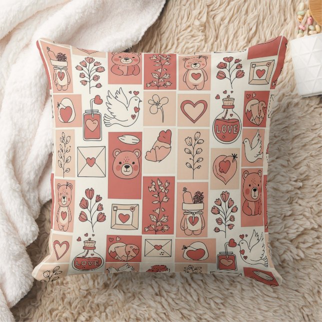 Almofada Urso Fofo - Floresta Pastel Macia (6) (Cobertor)