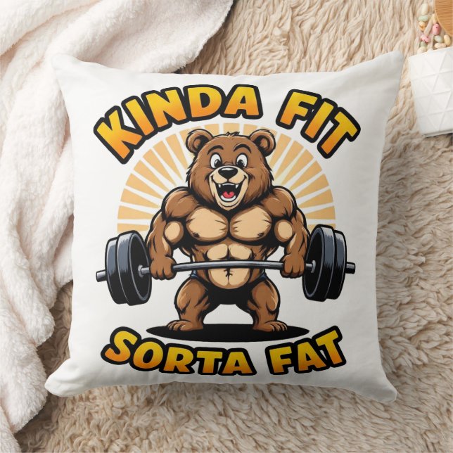 Almofada Urso Levantando Peso (Cobertor)