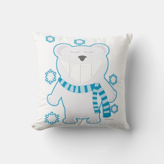Almofada Urso Molar Polar Divertido com Design de Cartoon d (Frente)
