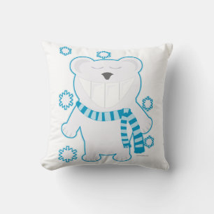 Almofada Urso Molar Polar Engraçado com Design de Cartoon