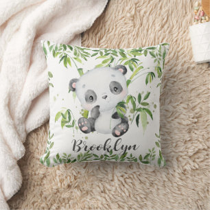 Almofada Urso Panda Bebê Fofo Jardim de Bambus Berçário