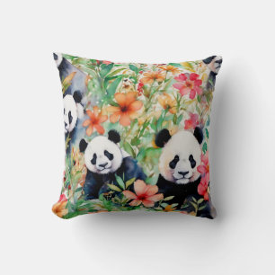 Almofada Urso Panda de Aquarela