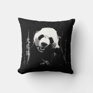 Almofada Urso Panda Gigante Fofo com Folhas de Bambu Saboro