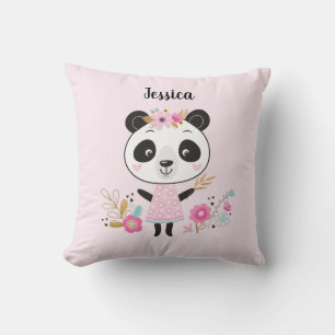 Almofada Urso Panda Rosa Personalizado