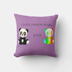 Almofada Urso Panda, travesseiro decorativo personalizado.