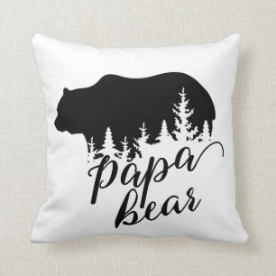 Almofada Urso Papa Branco e Preto do País Russo