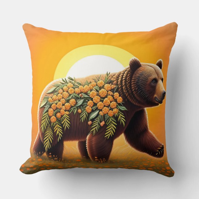 Almofada Urso Pardo Majestoso (Frente)
