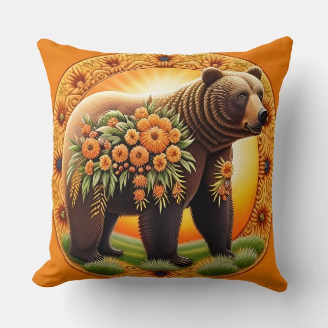 Almofada Urso Pardo Majestoso (Frente)