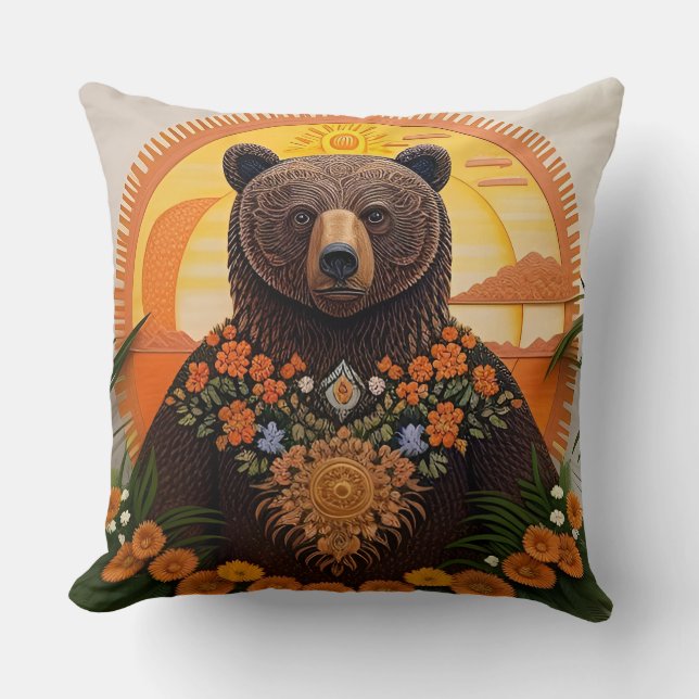 Almofada Urso Pardo Majestoso (Frente)