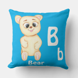 Almofada Urso personalizar ABC: Letra B - Adicione seu Nome