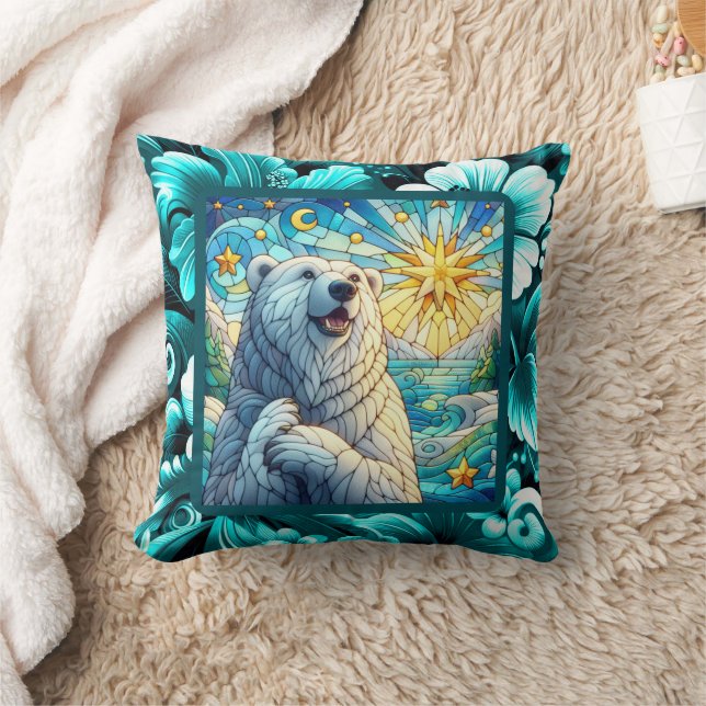 Almofada Urso Polar Cinzento Grátis Vidro Escondido (Cobertor)