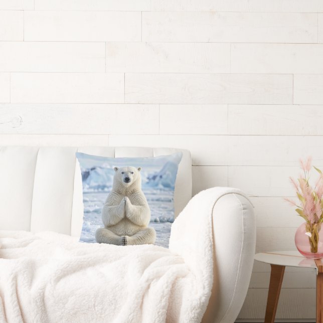 Almofada Urso Polar em uma Pose de Yoga (Sofá)