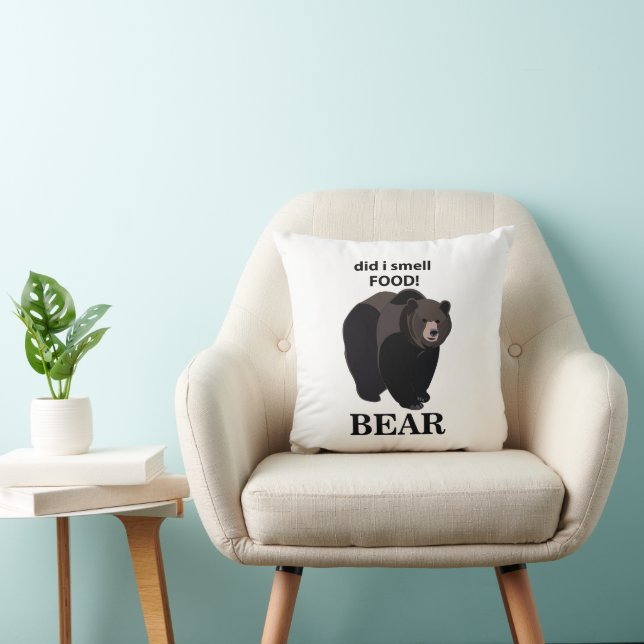 Almofada Urso Será que eu cheirei comida Urso engraçado (Cadeira)