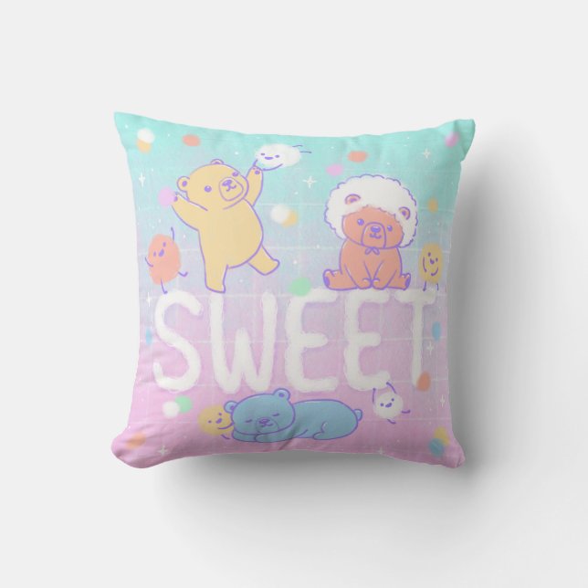 Almofada Ursos Doces com Monstros Fluffy (Frente)