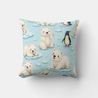 Almofada Ursos polares e pinguins