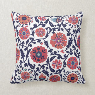 Almofada Usbeque Étnico Suzani Padrão do Oriente Médio Thro