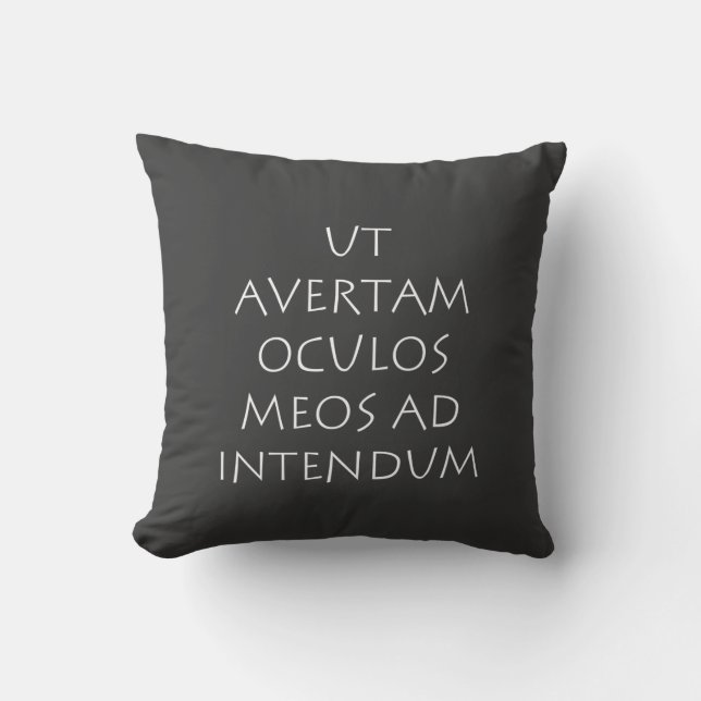 Almofada Ut avertam oculos meos ad intendum (Frente)