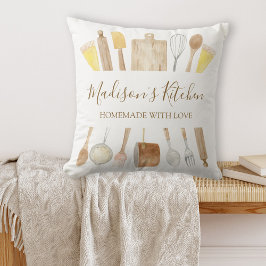 Almofada Utensílios de Cozinha Personalizados com Aquarela
