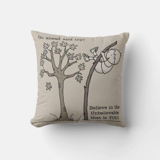 Almofada Vá em frente e tente (Frente)