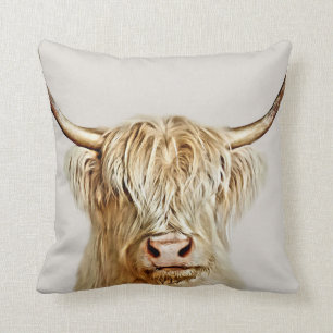 Almofada Vaca Albino Highland