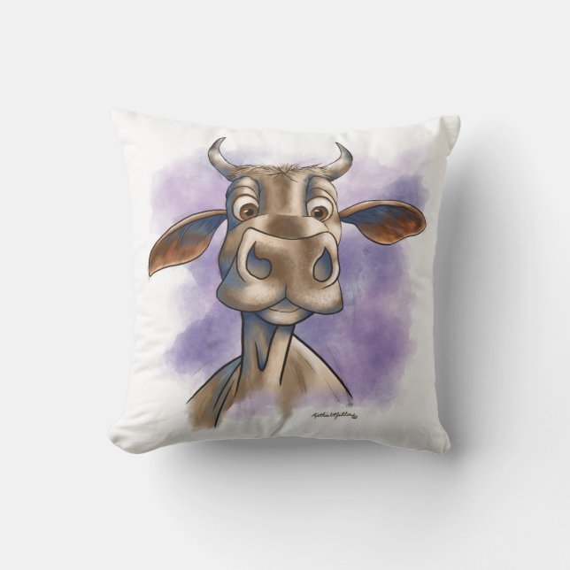 Almofada Vaca Brahman Desenho Animado (Frente)