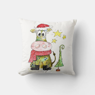 Almofada Vaca branca de Natal
