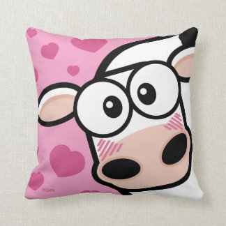 Almofada Vaca de cora com corações