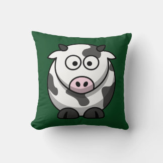 Almofada Vaca de desenho em verde