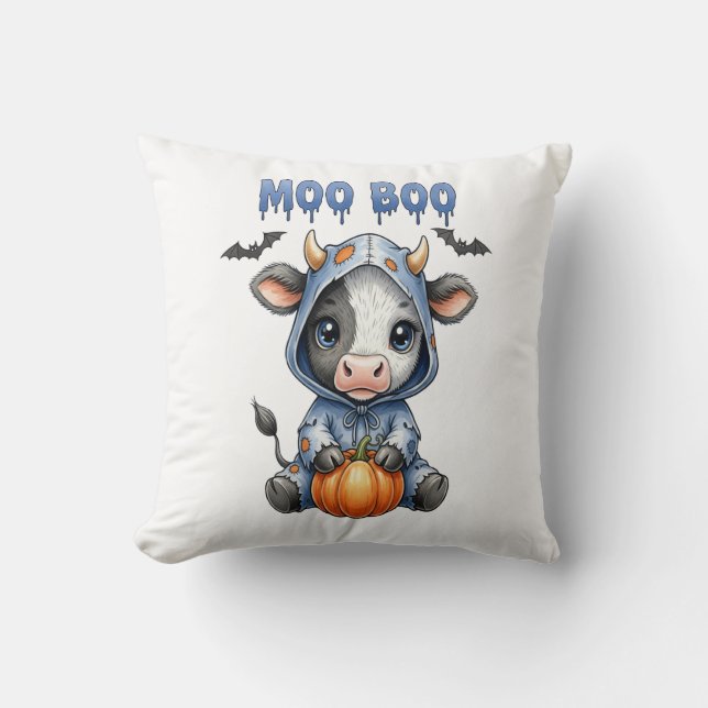 Almofada Vaca de Halloween Moo Boo (Frente)