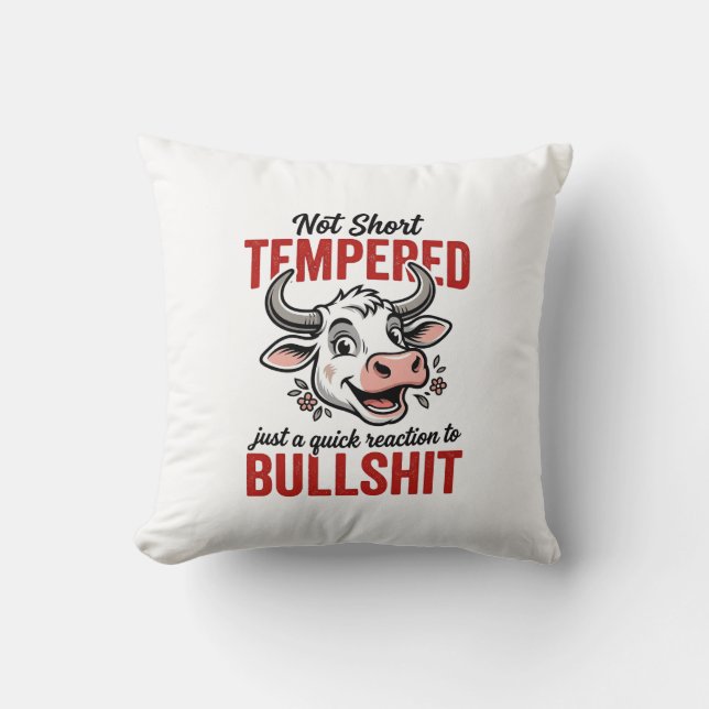 Almofada Vaca Engraçada Temperada Vintage (Frente)