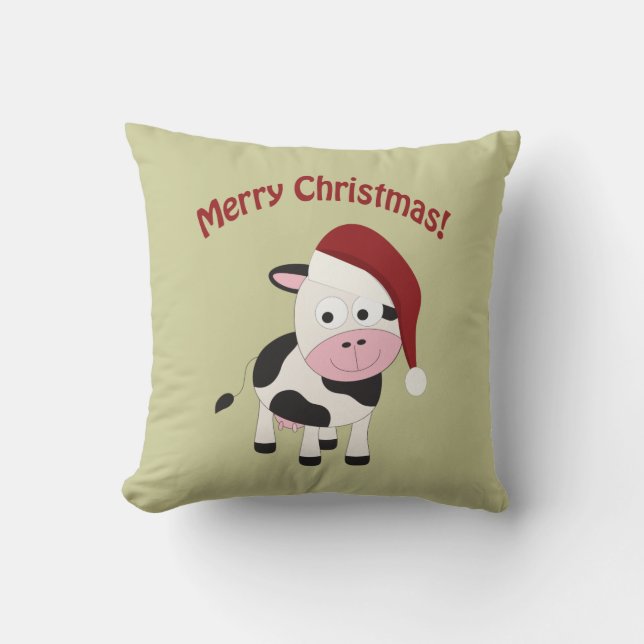 Almofada Vaca Feliz de Natal (Frente)