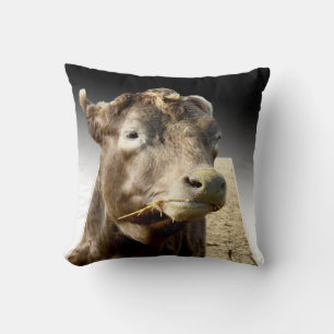 Almofada Vaca Mastigando Chapéu, Arte Escocês, Jogando Fo
