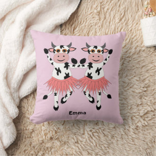 Almofada Vacas dançantes bonitas e engraçadas, personalizad