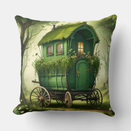 Almofada Vagão cigano do dia de Patrick, Rua Whimsical, St 