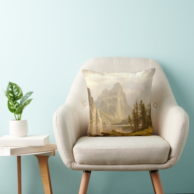 Almofada Vale do rio-Yosemite Merced, Albert Bierstadt (Cadeira)