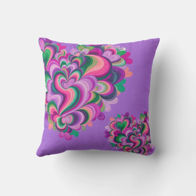 Almofada Valentine Colorful Layered Heart Pillow (Verso)