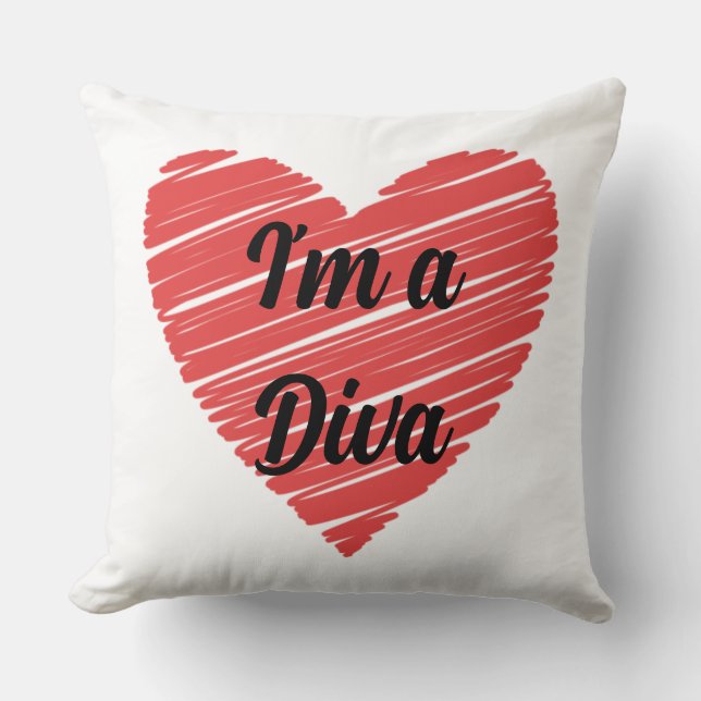 Almofada Valentine Red Happy heart romance graphic (Frente)