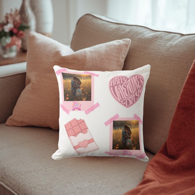 Almofada Valentine’s Day Personalized Throw Pillow (Criador carregado)
