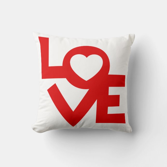 Almofada Valentine’s Day Pillow – Love & Heart Home Accent (Frente)