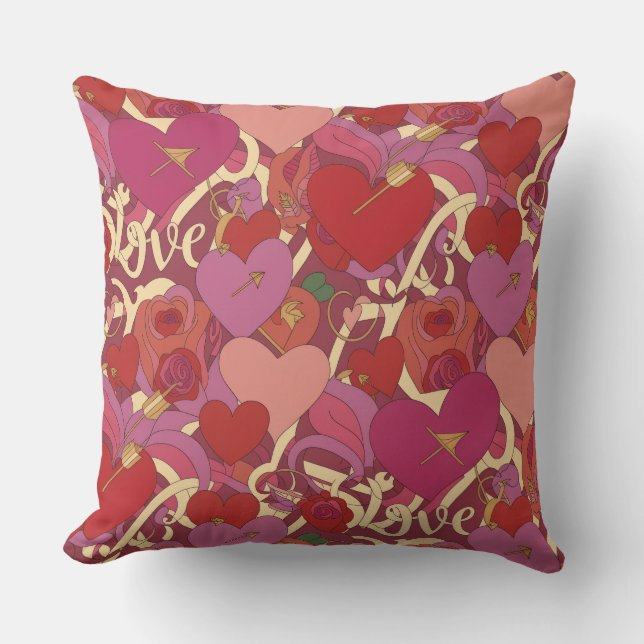 Almofada Valentine’s Day Throw Pillow Collection | Romantic (Frente)