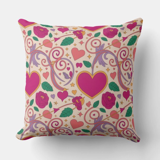Almofada Valentine’s Day Throw Pillow Collection | Romantic (Frente)