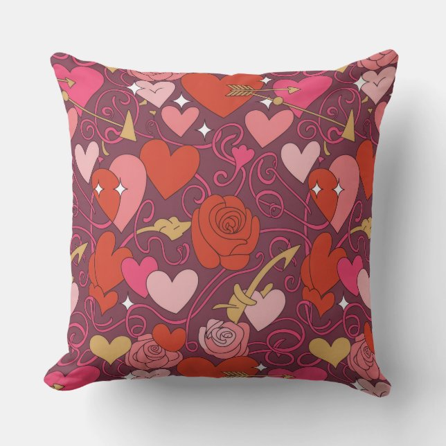 Almofada Valentine’s Day Throw Pillow Collection | Romantic (Frente)