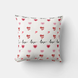 Almofada Valentine Throw Pillow love text