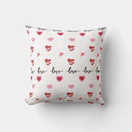 Almofada Valentine Throw Pillow love text